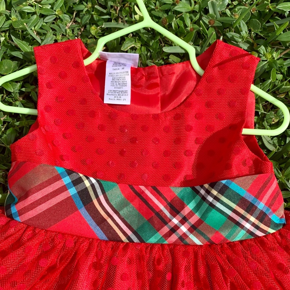 COPY - NWT gorgeous red dress with green plaid - Picture 7 of 12